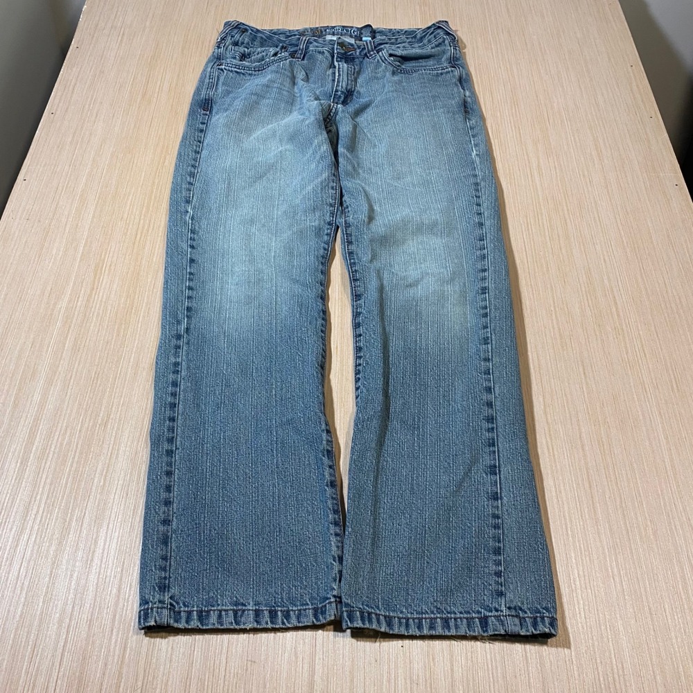 Pipeline Slim Straight Mens Jeans 32x32 Medium Wash Denim 100% Cotton RN115443